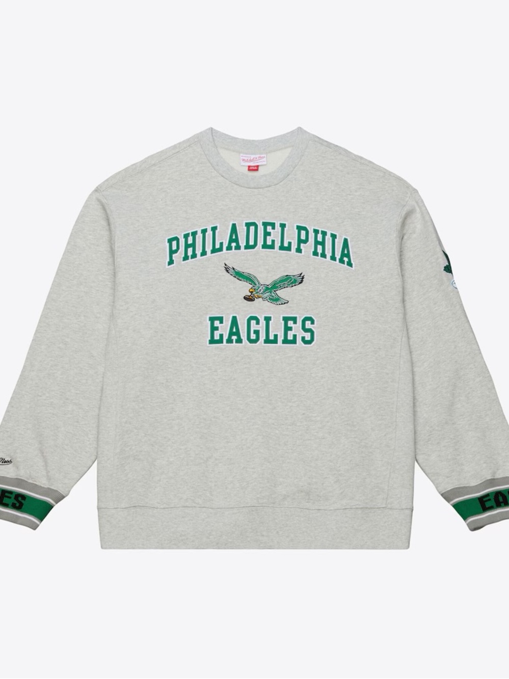 Mitchell & Ness Philadelphia Eagles Heather Grey Crewneck Sweatshirt